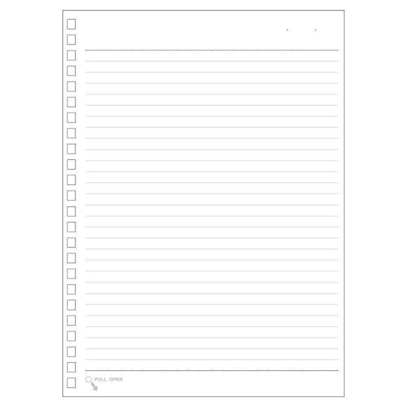 Lihit Lab. Refillable Notebook (Journal), Lined Paper Refill, 30 Sheets, 8.2 x 5.8 Inches (N1650) - Image 2